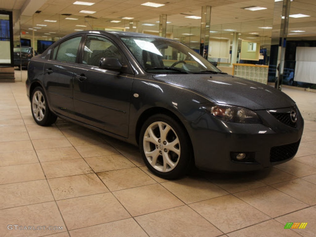 2008 MAZDA3 i Touring Sedan - Metropolitan Gray Mica / Black photo #1