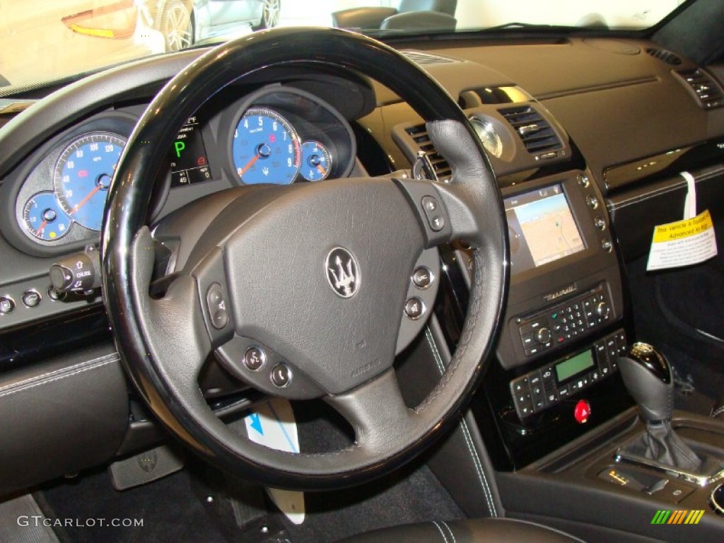 2012 Maserati Quattroporte S Nero Steering Wheel Photo #56137052