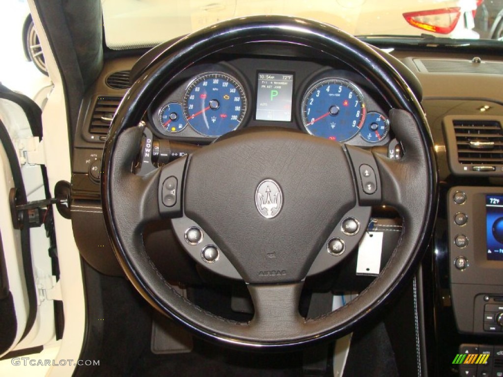 2012 Maserati Quattroporte S Nero Steering Wheel Photo #56137079