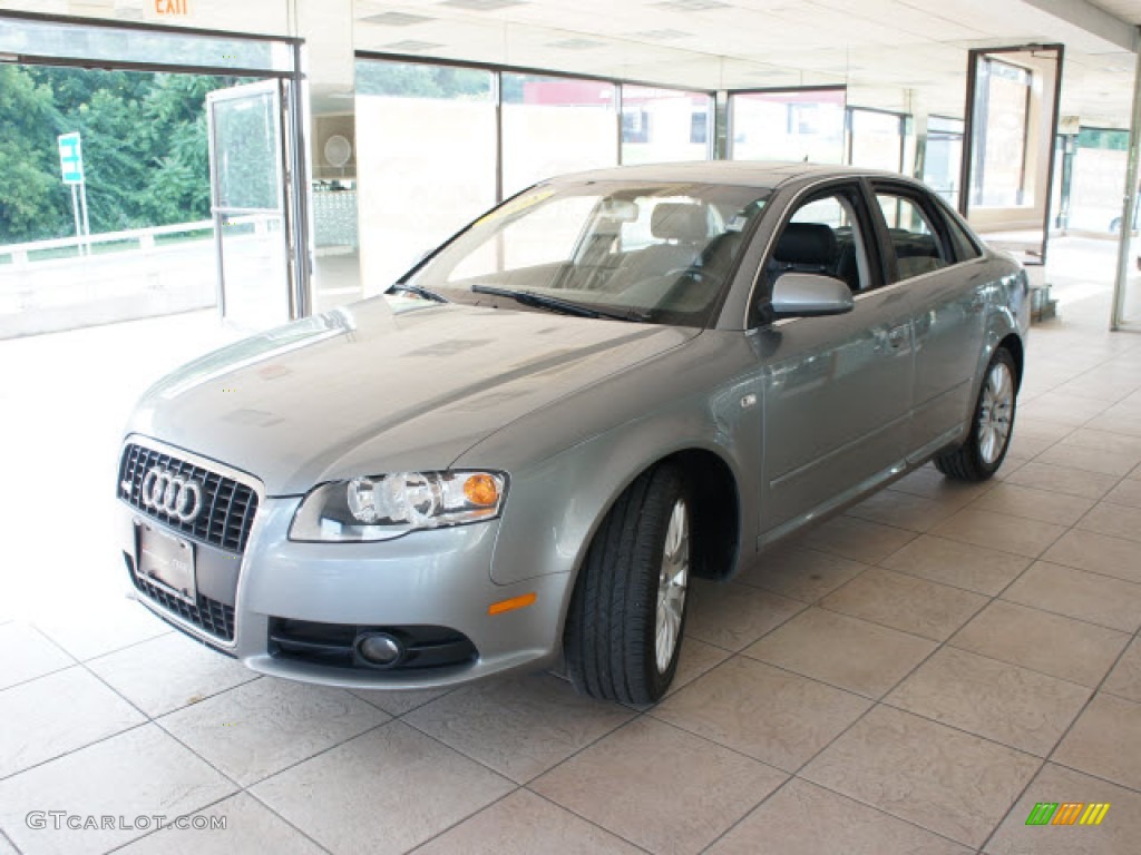 2008 A4 2.0T quattro S-Line Sedan - Quartz Grey Metallic / Black photo #7