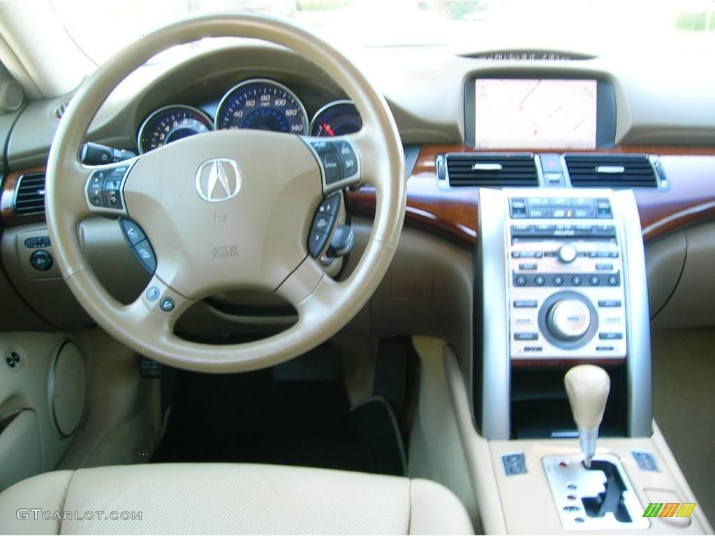 2005 Acura RL 3.5 AWD Sedan Taupe Dashboard Photo #5613813