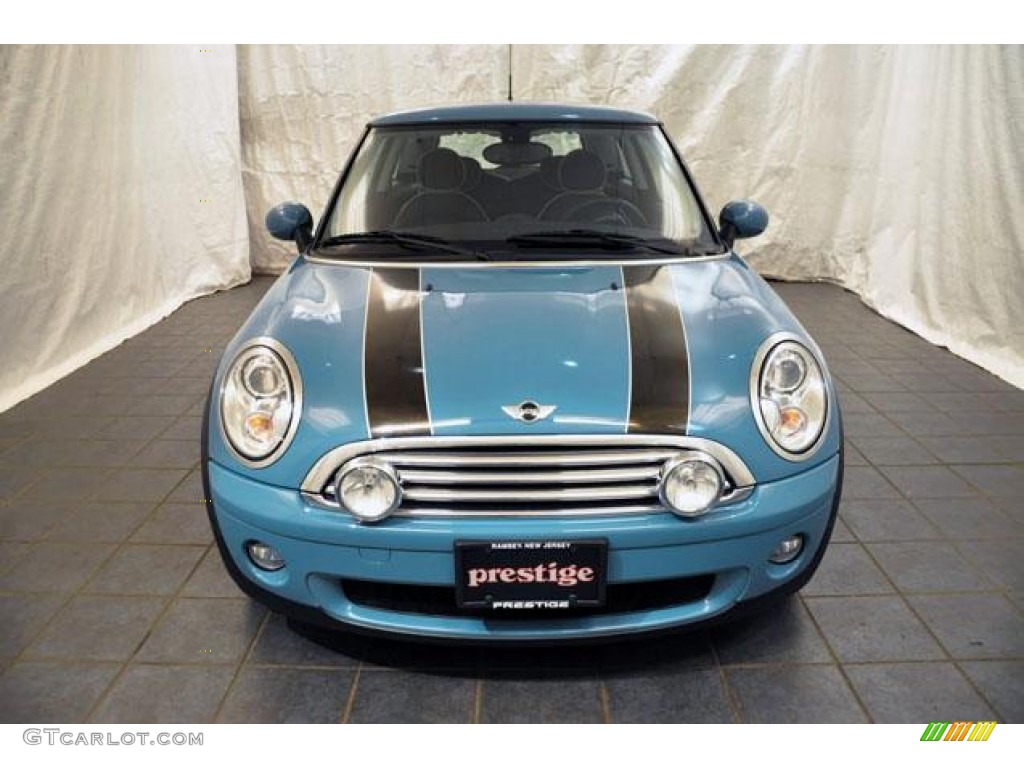 2008 Cooper Hardtop - Oxygen Blue / Lounge Carbon Black photo #11