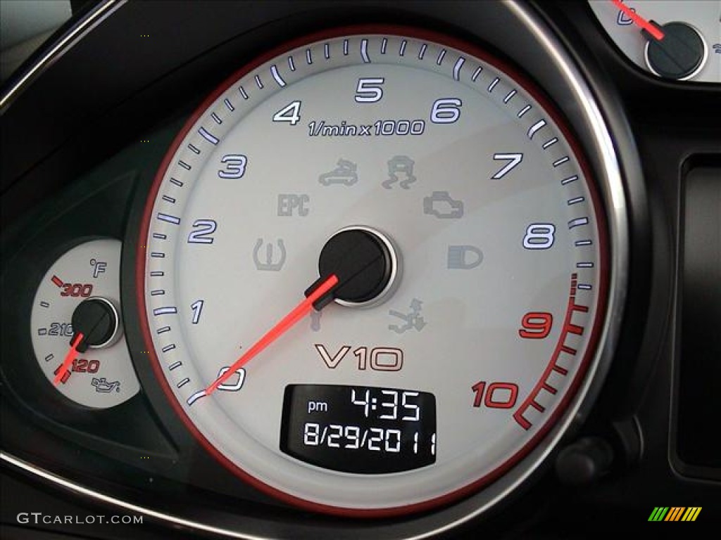 2012 Audi R8 Spyder 5.2 FSI quattro Gauges Photo #56139248