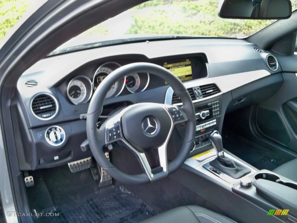 2012 Mercedes-Benz C 250 Coupe Black Steering Wheel Photo #56139251