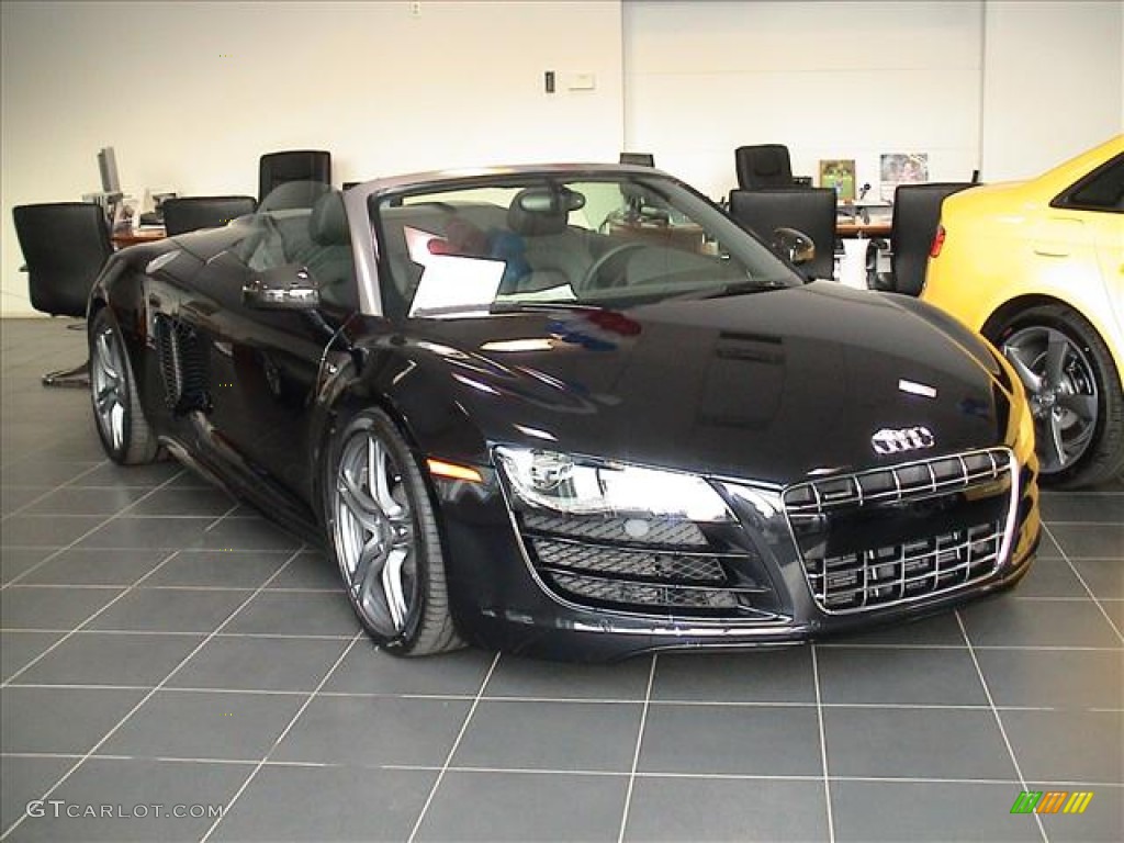 Phantom Black Pearl Effect 2011 Audi R8 Spyder 5.2 FSI quattro Exterior Photo #56139440