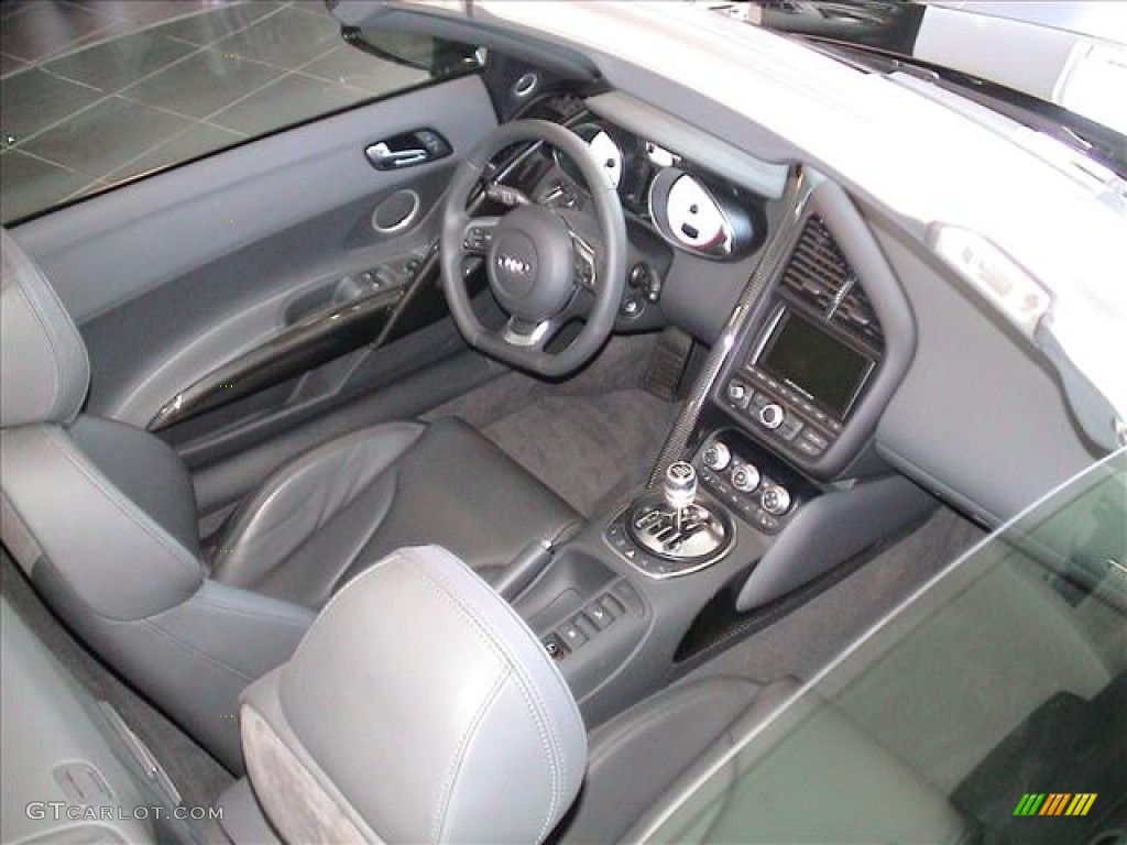 Black Fine Nappa Leather Interior 2011 Audi R8 Spyder 5.2 FSI quattro Photo #56139638