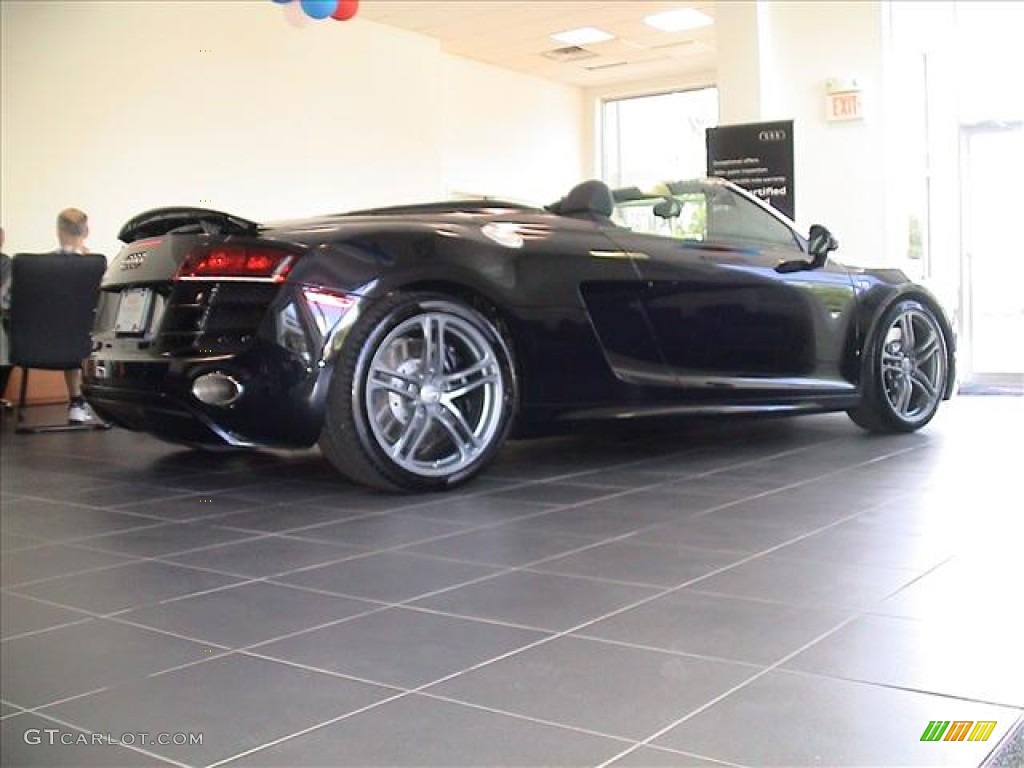 Phantom Black Pearl Effect 2011 Audi R8 Spyder 5.2 FSI quattro Exterior Photo #56139644