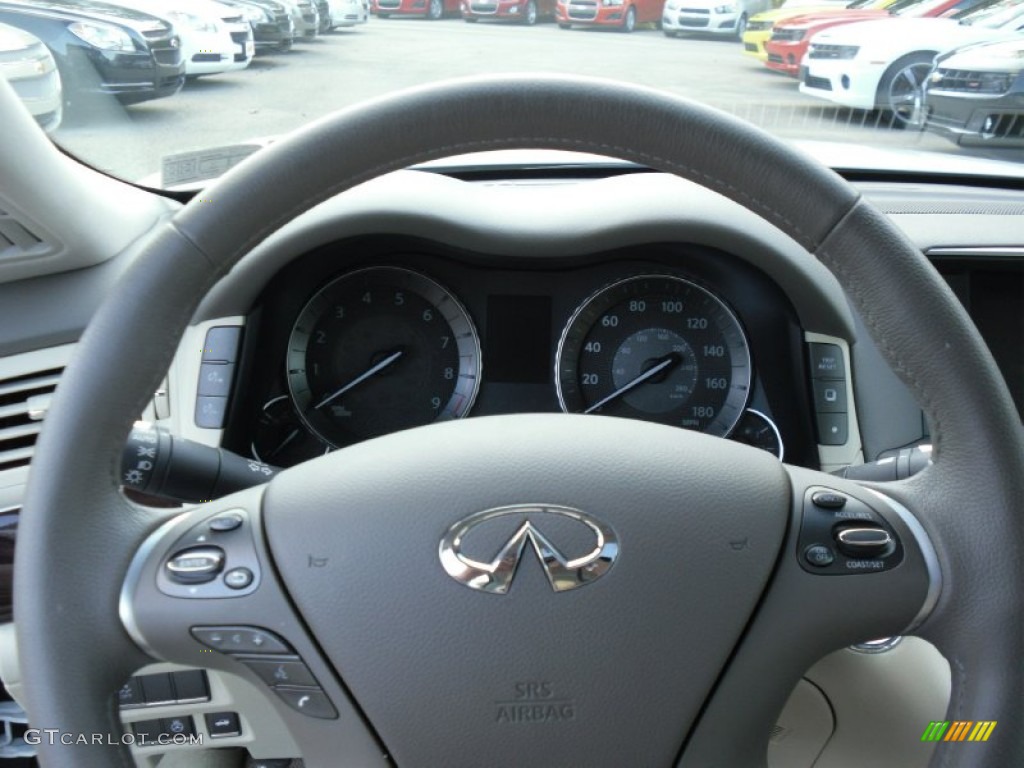 2012 Infiniti M 37x AWD Sedan Wheat Steering Wheel Photo #56143328