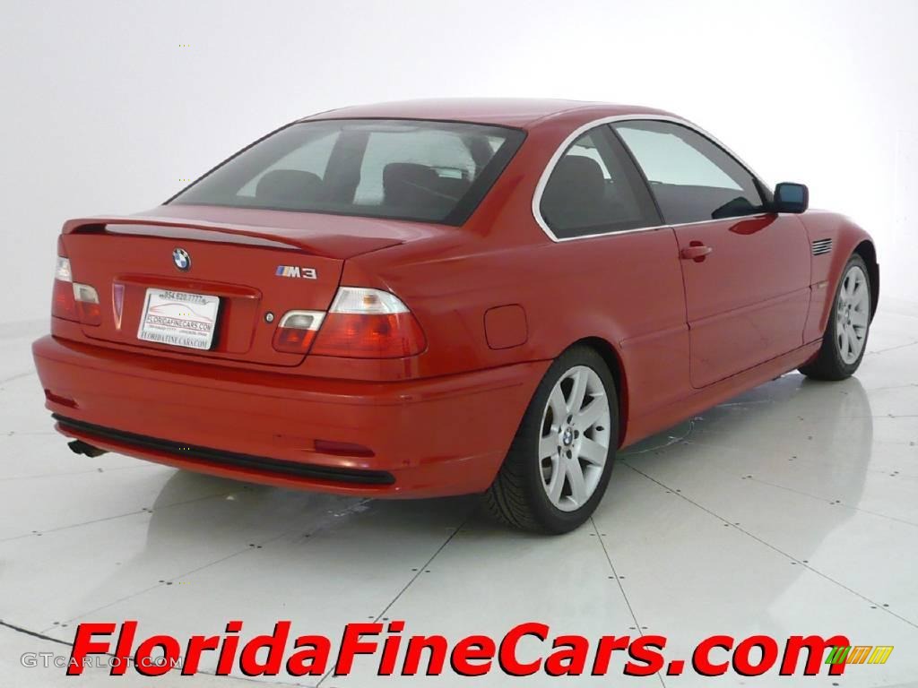 2002 3 Series 325i Coupe - Electric Red / Black photo #2