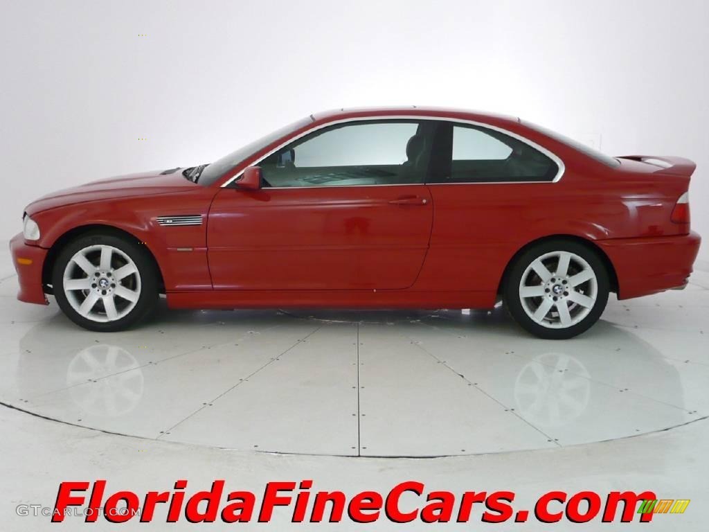 2002 3 Series 325i Coupe - Electric Red / Black photo #3