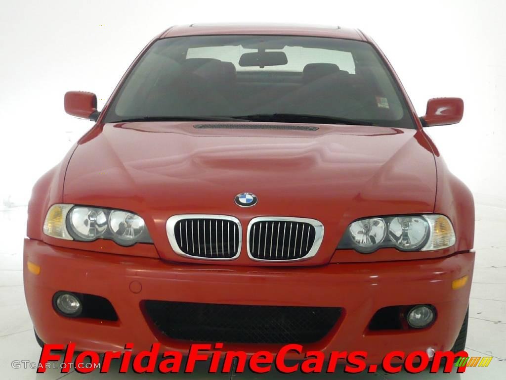 2002 3 Series 325i Coupe - Electric Red / Black photo #5