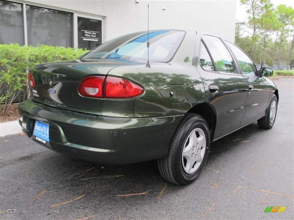 2001 Cavalier Sedan - Dark Colorado Green Metallic / Graphite photo #3