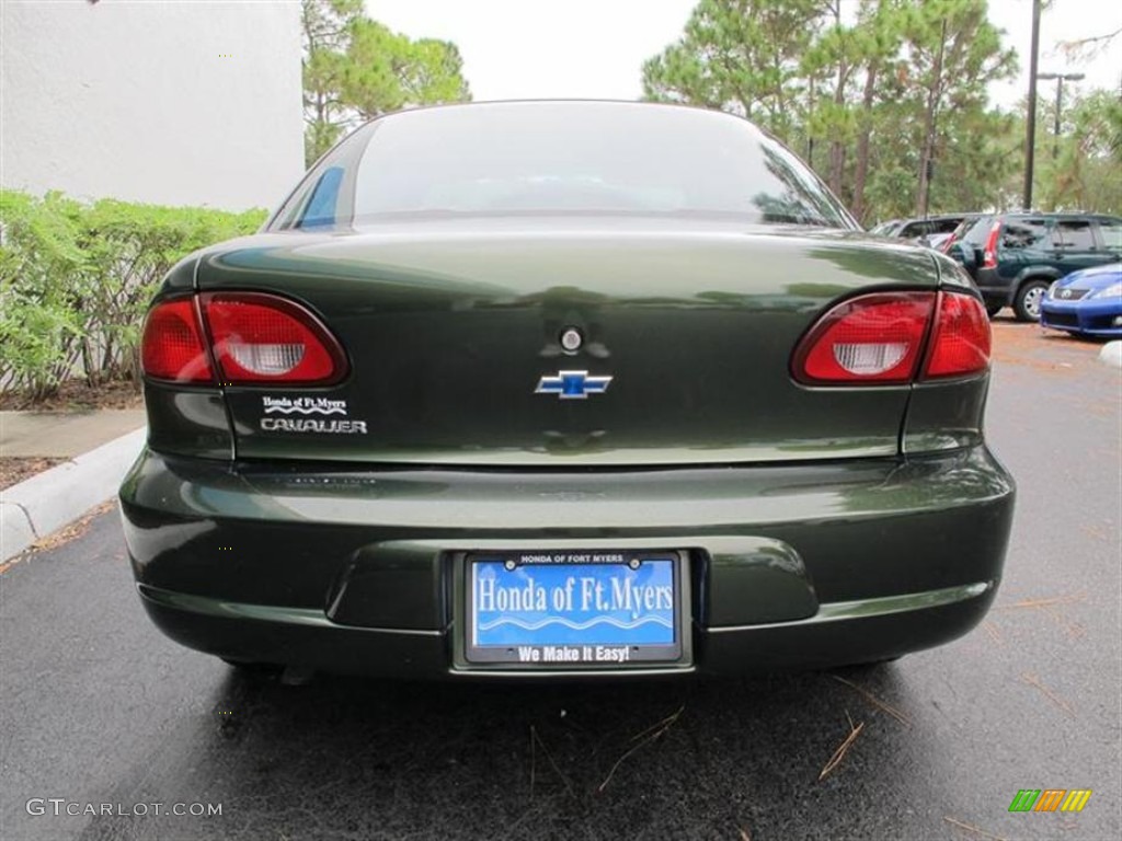 2001 Cavalier Sedan - Dark Colorado Green Metallic / Graphite photo #4