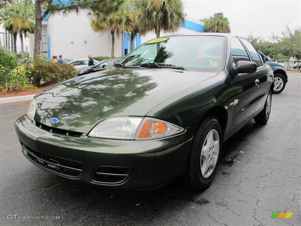 2001 Cavalier Sedan - Dark Colorado Green Metallic / Graphite photo #7