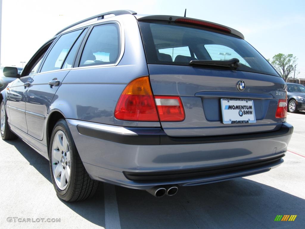 2002 3 Series 325xi Wagon - Steel Blue Metallic / Grey photo #2