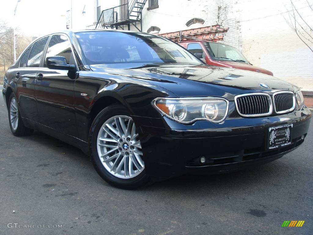 2003 7 Series 745i Sedan - Jet Black / Black/Black photo #2