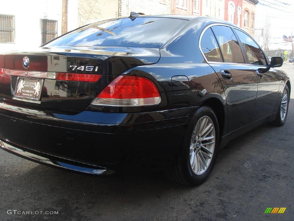 2003 7 Series 745i Sedan - Jet Black / Black/Black photo #3