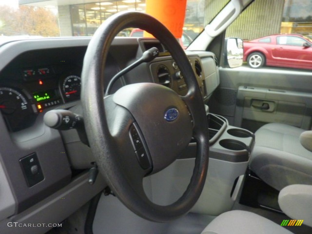2011 Ford E Series Van E350 XLT Passenger Medium Flint Steering Wheel Photo #56145134