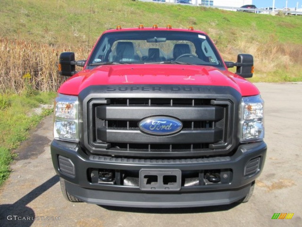 Vermillion Red 2012 Ford F350 Super Duty XL Regular Cab 4x4 Chassis Exterior Photo #56145848