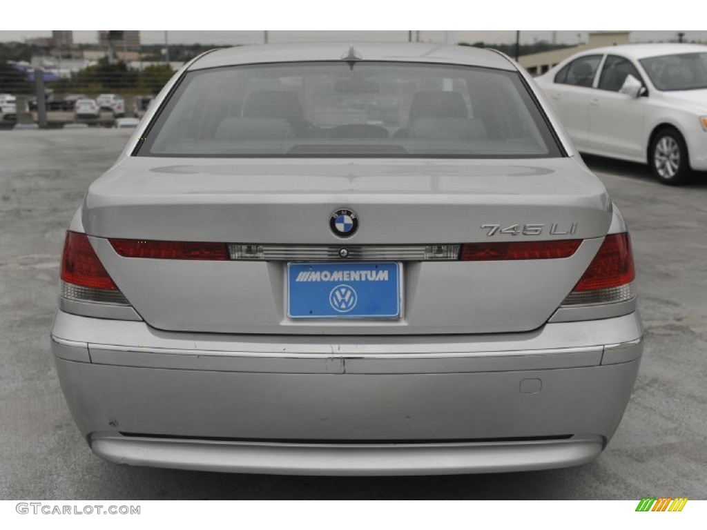 2002 7 Series 745Li Sedan - Titanium Silver Metallic / Flannel Grey photo #4