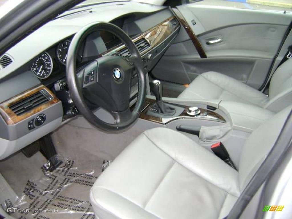 2004 5 Series 525i Sedan - Silver Grey Metallic / Grey photo #8