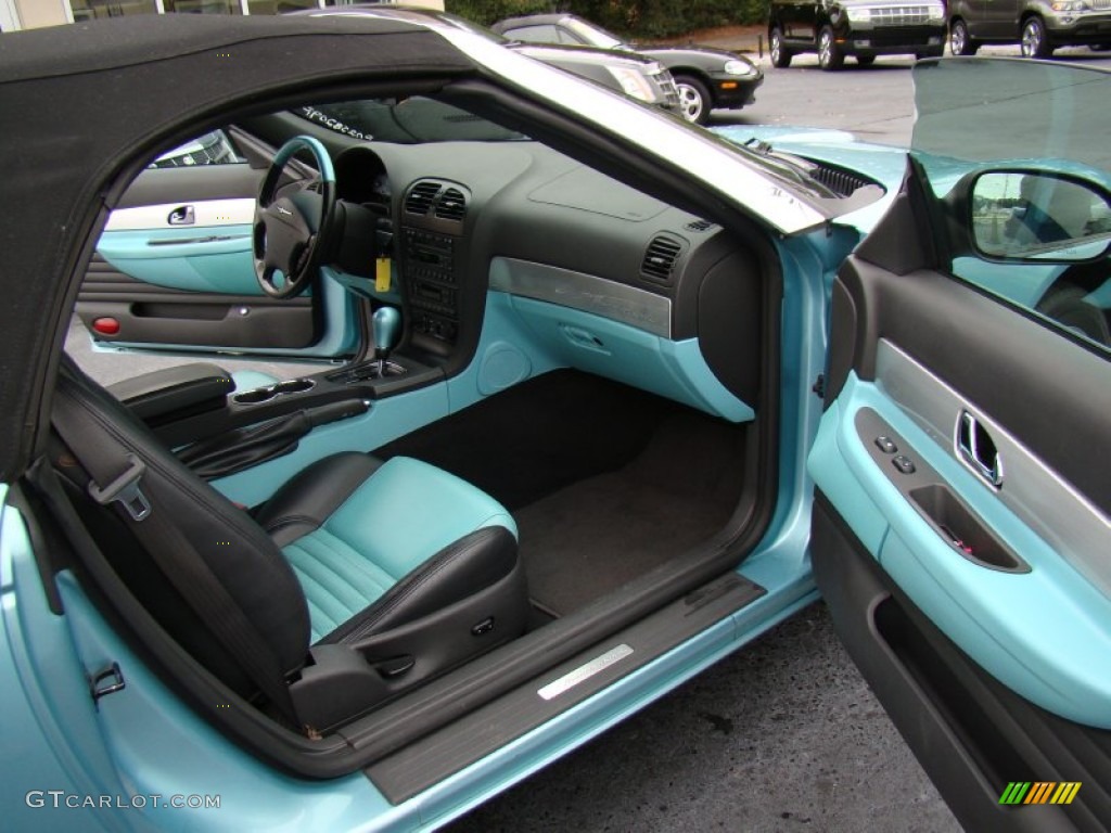 Thunderbird Blue Interior 2002 Ford Thunderbird Premium Roadster Photo #56149676