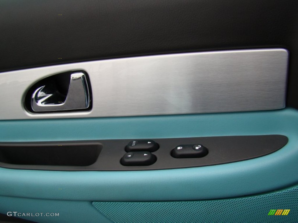 2002 Ford Thunderbird Premium Roadster Thunderbird Blue Door Panel Photo #56149733