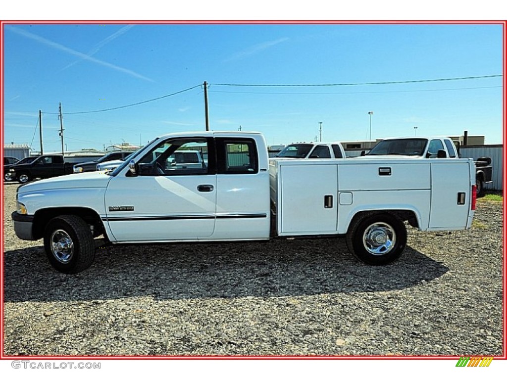 1995 Ram 2500 Laramie Extended Cab Commercial - Bright White / Blue photo #2