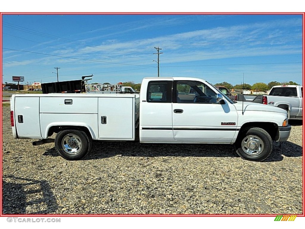 1995 Ram 2500 Laramie Extended Cab Commercial - Bright White / Blue photo #7