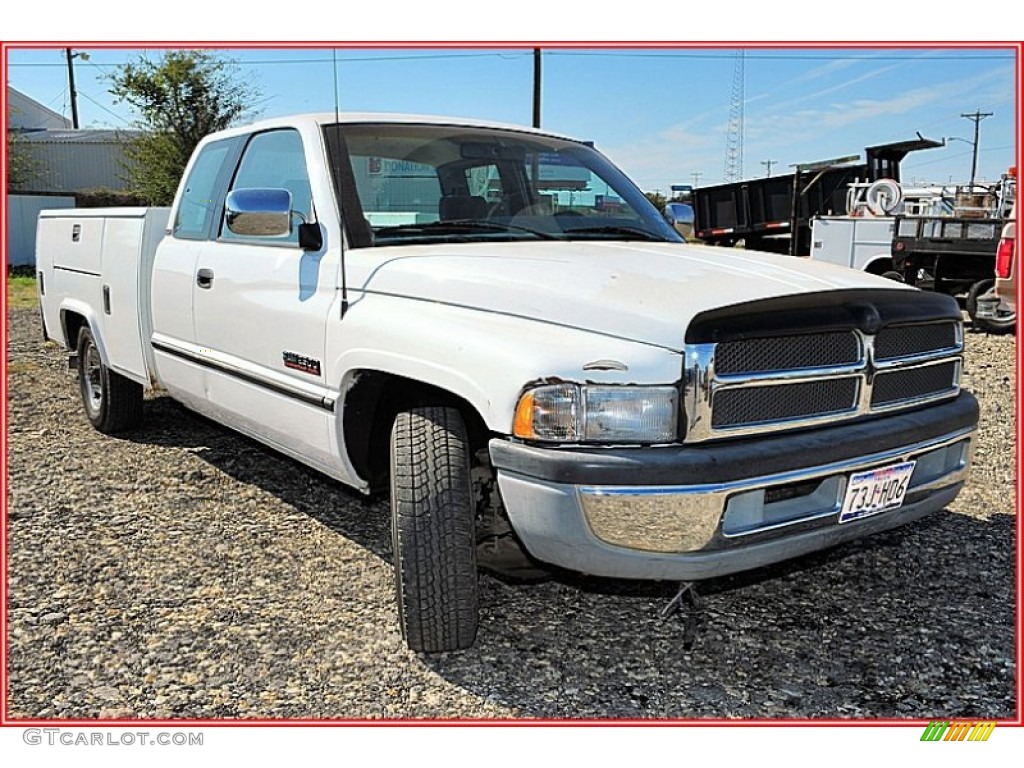 1995 Ram 2500 Laramie Extended Cab Commercial - Bright White / Blue photo #9
