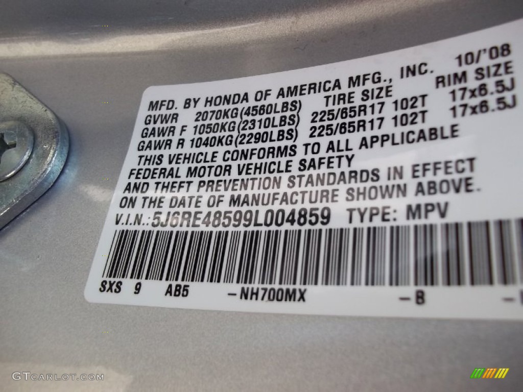 2009 CR-V EX 4WD - Alabaster Silver Metallic / Gray photo #27