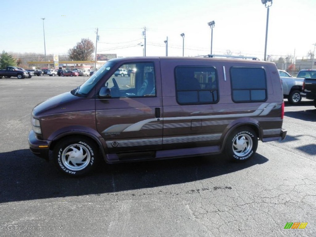 1996 Safari Conversion Van - Dark Cherry Metallic / Gray photo #4