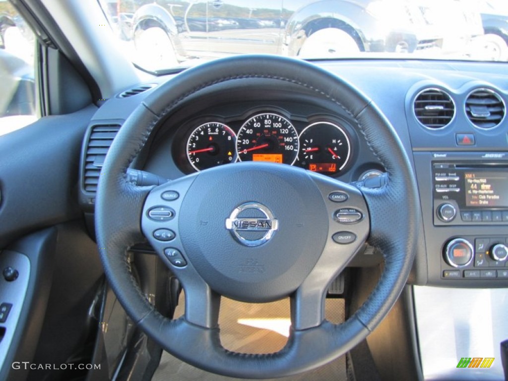2012 Nissan Altima 3.5 SR Charcoal Steering Wheel Photo #56152907