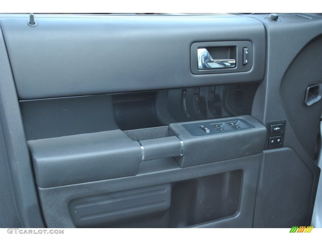 2011 Ford Flex Titanium AWD EcoBoost Charcoal Black/Grey Alcantara Door Panel Photo #56154116