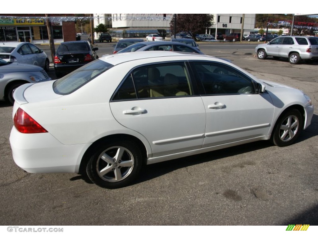 2007 Accord EX-L Sedan - Taffeta White / Gray photo #4