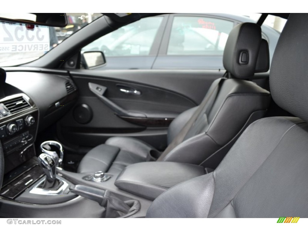 Black Dakota Leather Interior 2009 BMW 6 Series 650i Convertible Photo #56155352