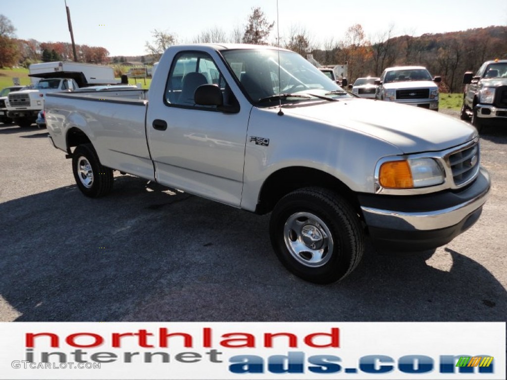 2004 F150 XL Heritage Regular Cab 4x4 - Silver Metallic / Dark Flint photo #2