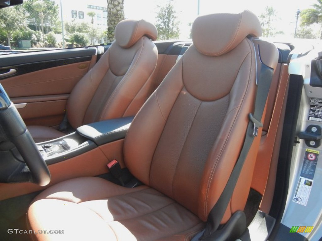Cognac Brown Interior 2007 Mercedes-Benz SL 550 Roadster Photo #56160791