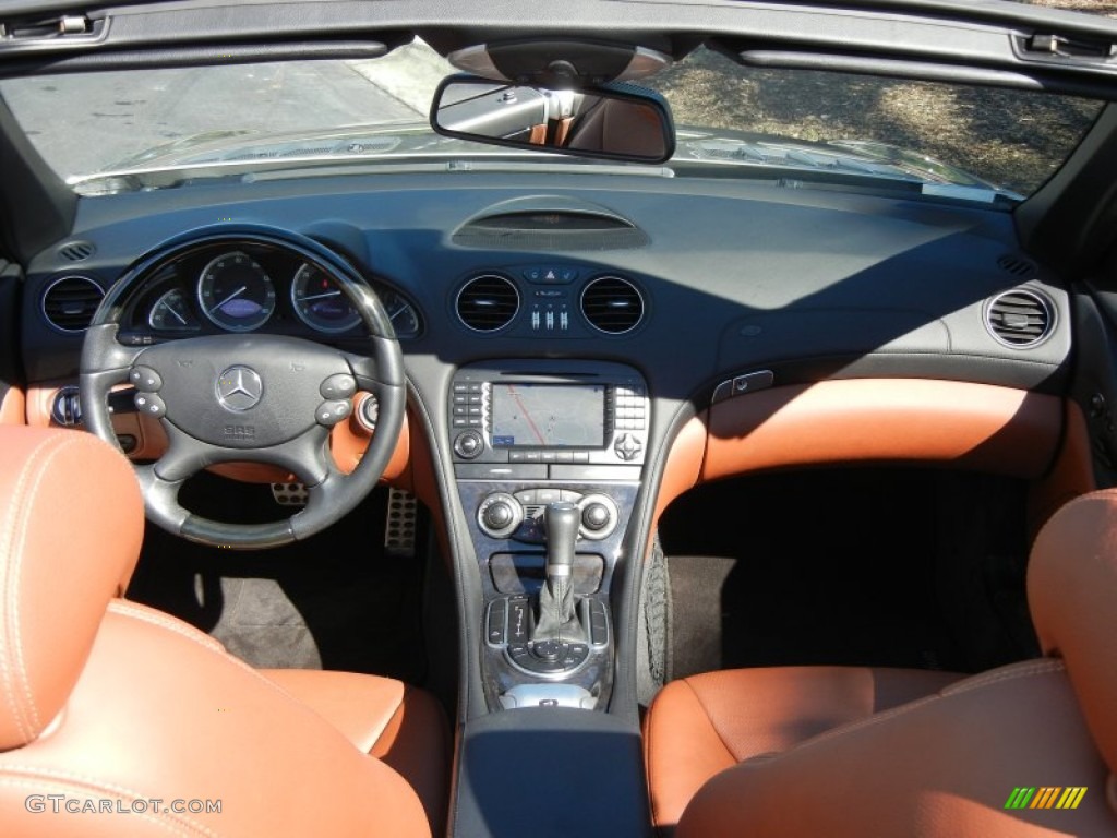 2007 Mercedes-Benz SL 550 Roadster Cognac Brown Dashboard Photo #56160839