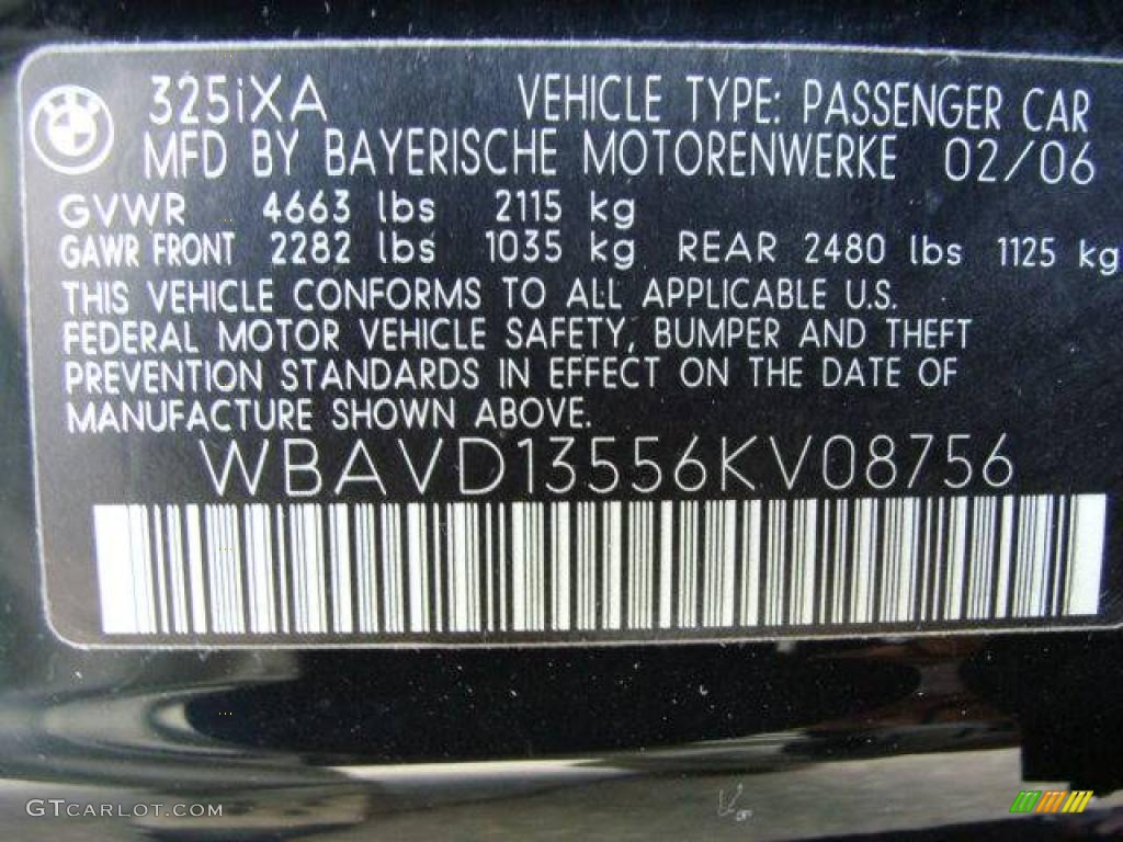 2006 3 Series 325xi Sedan - Jet Black / Grey photo #26