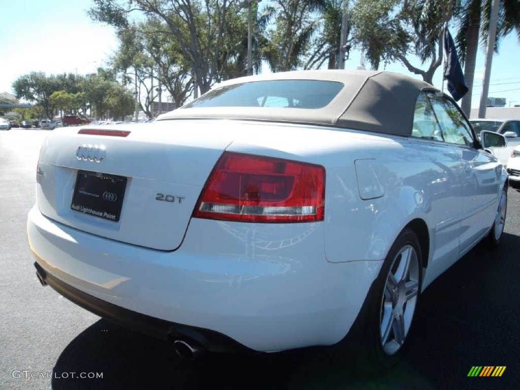 2008 A4 2.0T Cabriolet - Ibis White / Beige photo #6