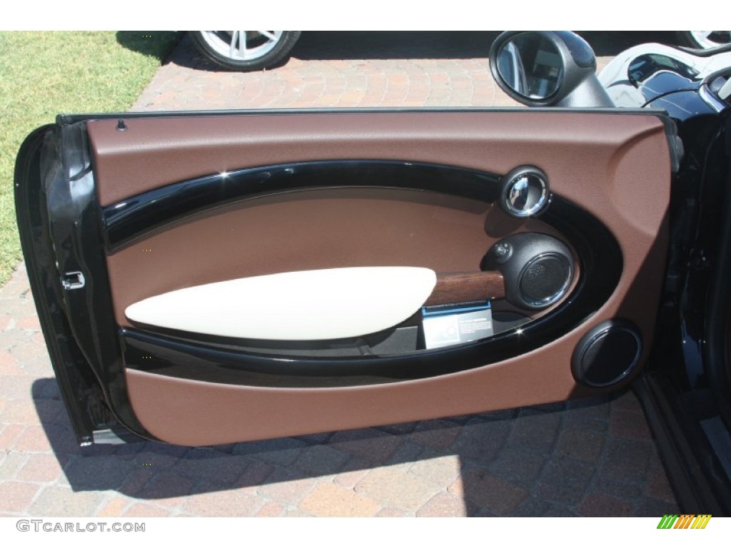 2012 Mini Cooper Clubman Hot Chocolate Lounge Leather Door Panel Photo #56161229