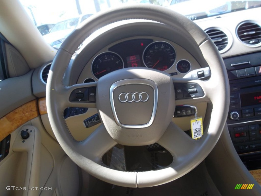 2008 A4 2.0T Cabriolet - Ibis White / Beige photo #27