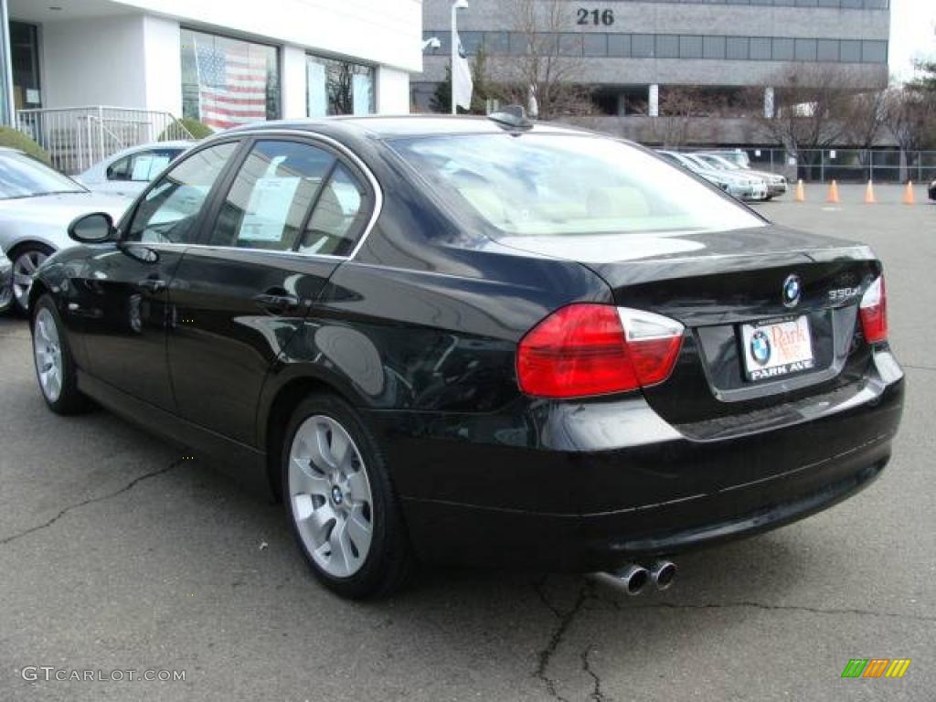 2006 3 Series 330xi Sedan - Jet Black / Beige photo #7