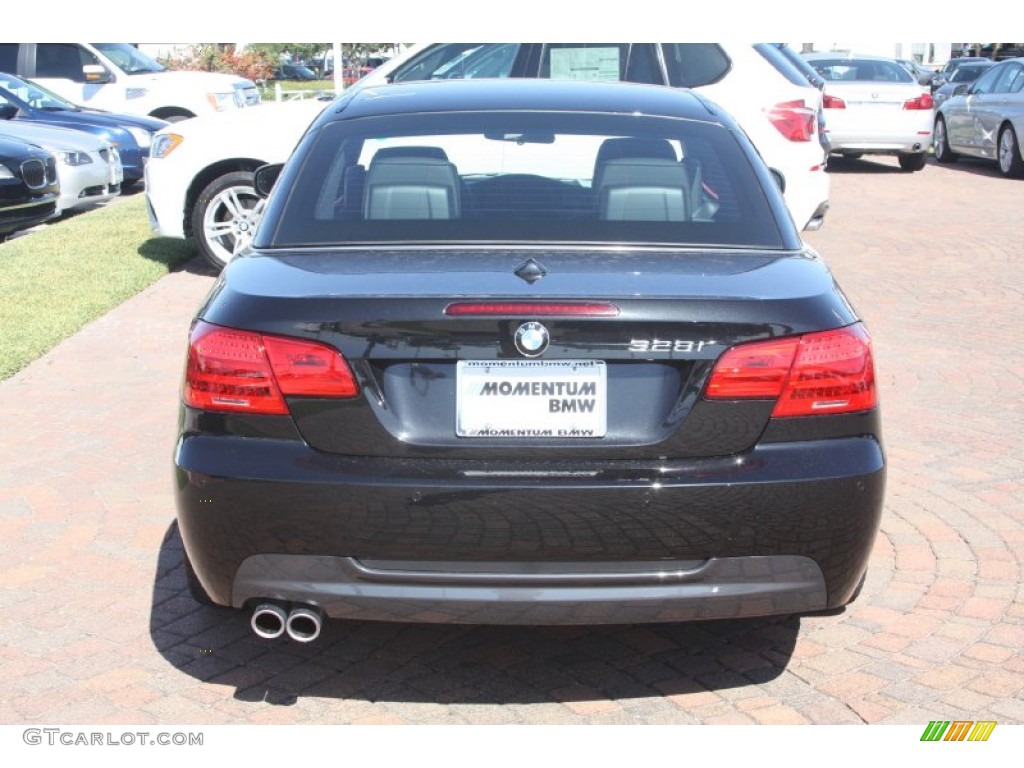 2012 3 Series 328i Convertible - Black Sapphire Metallic / Black photo #8