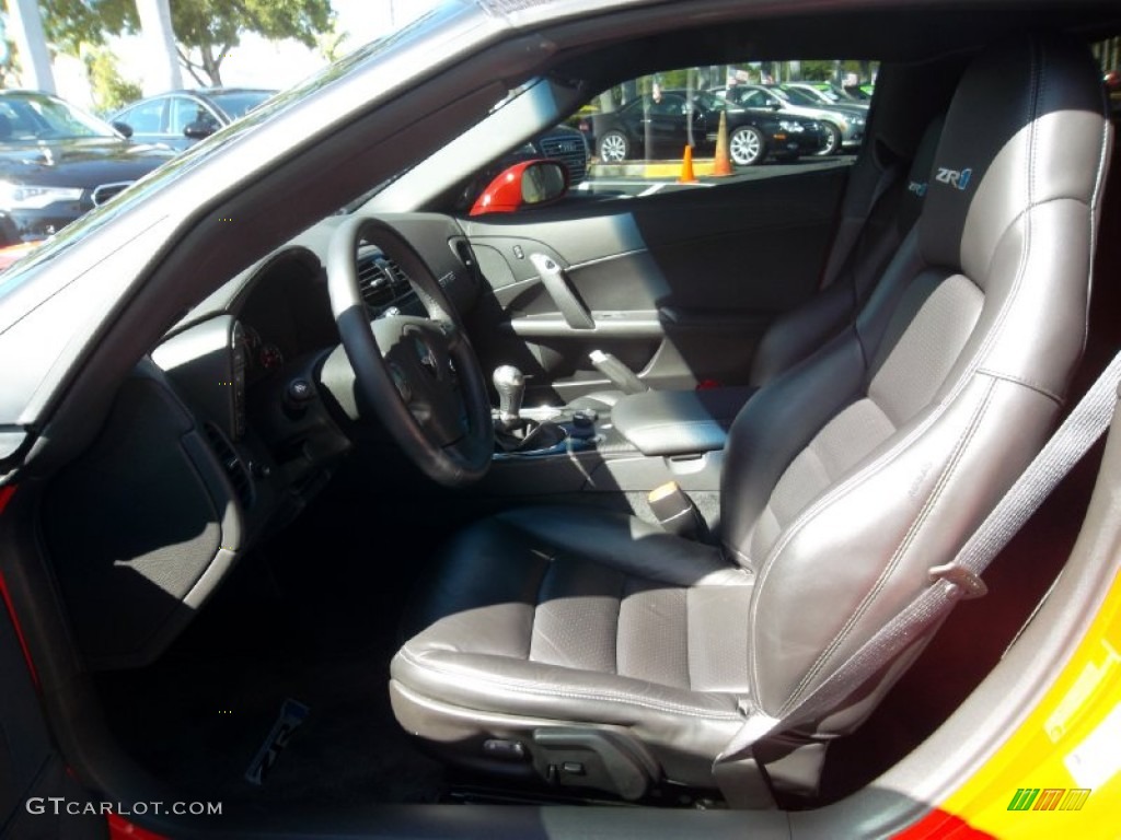 Ebony Black Interior 2010 Chevrolet Corvette ZR1 Photo #56162432