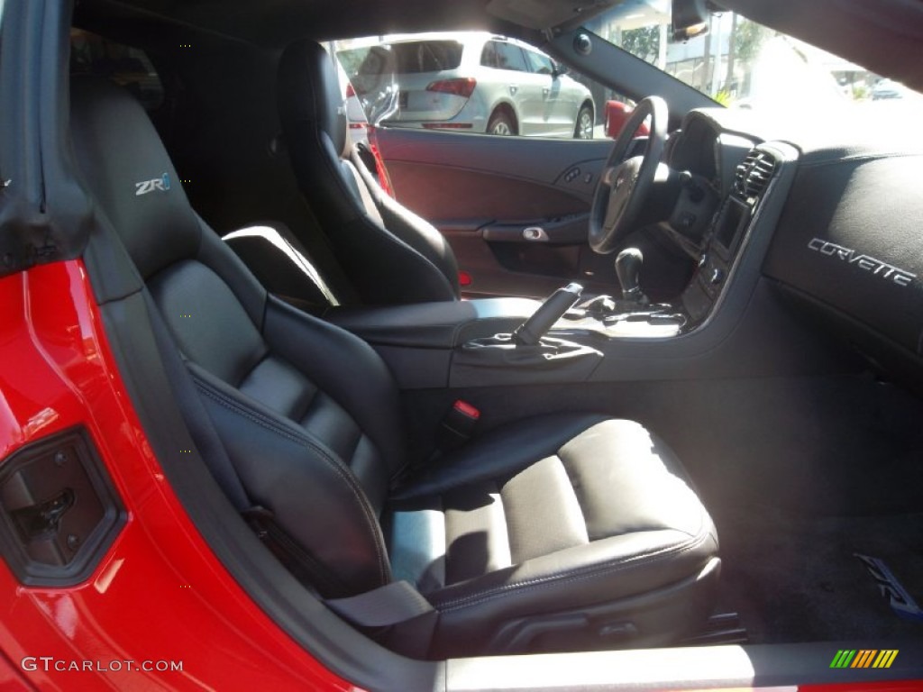 Ebony Black Interior 2010 Chevrolet Corvette ZR1 Photo #56162455