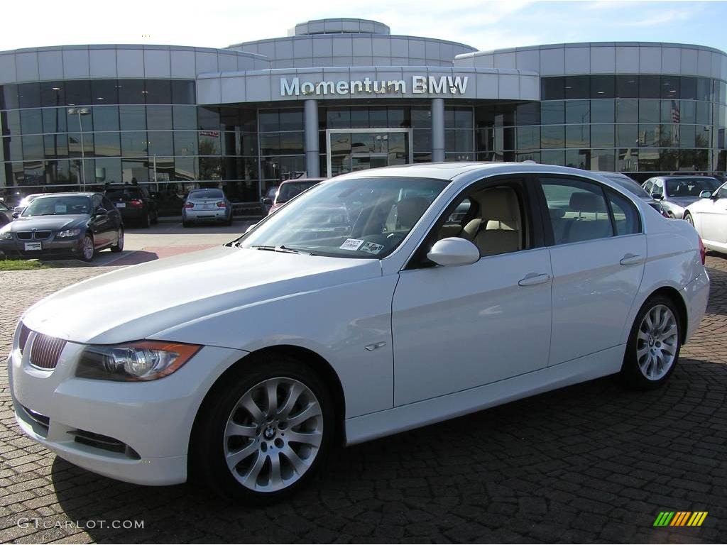 2006 3 Series 330i Sedan - Alpine White / Beige photo #1