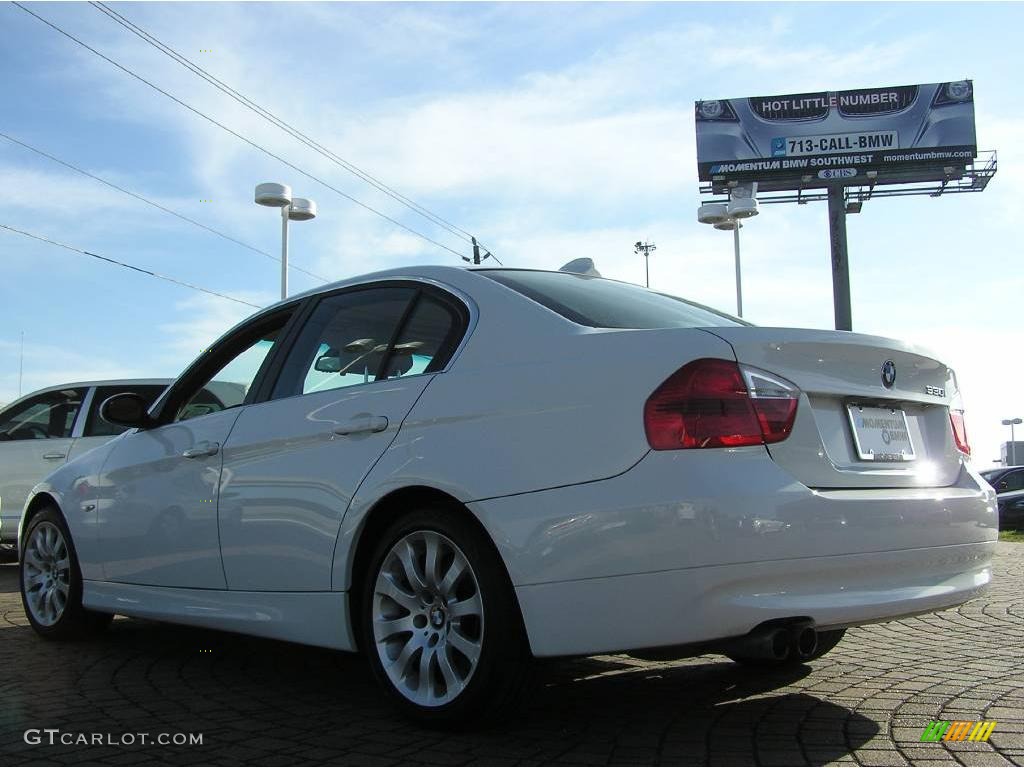 2006 3 Series 330i Sedan - Alpine White / Beige photo #3