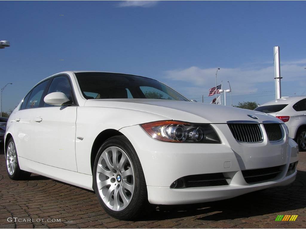 2006 3 Series 330i Sedan - Alpine White / Beige photo #7